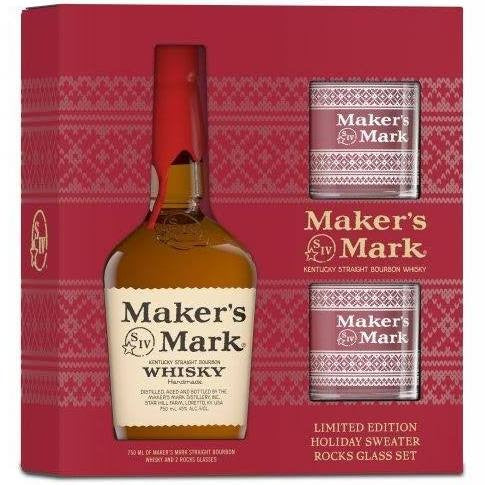 Maker"s Mark - Bourbon Gift Set With 2 Glasses (750ml)
