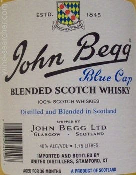 John Begg - Blue Cap Old Scotch Whisky (1.75L)