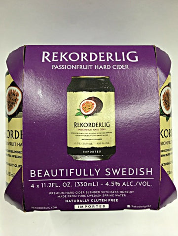 Rekorderlig - Passionfruit Hard Cider Can 4pk (4 pack 12oz cans)