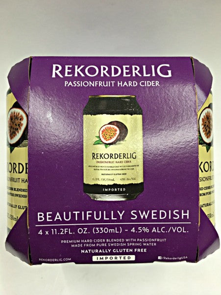 Rekorderlig - Passionfruit Hard Cider Can 4pk (4 pack 12oz cans)