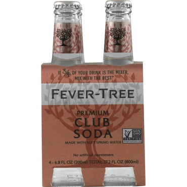 Fever Tree - Club Soda Nr 4pk NV (4 pack bottles)