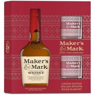 Maker"s Mark - Bourbon Gift Set With 2 Glasses (750ml)