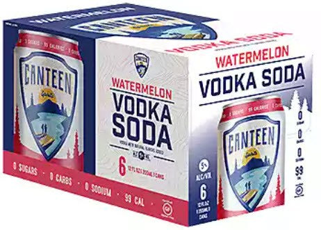 Canteen Spirits - Watermelon Vodka Soda Can 6pk (6 pack 12oz cans)