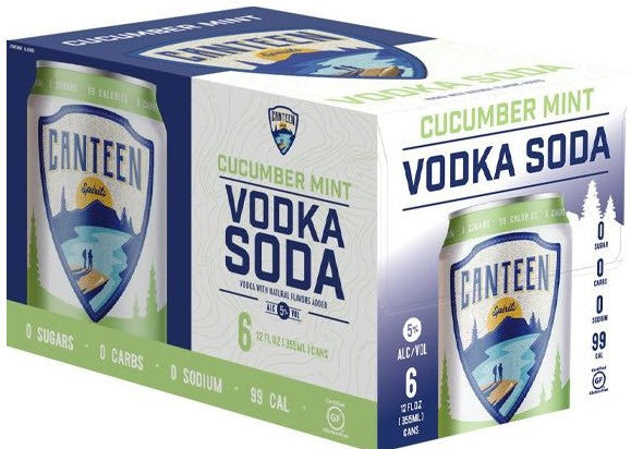 Canteen Spirits - Cucumber Mint Vodka Soda Can 6pk (6 pack 12oz cans)