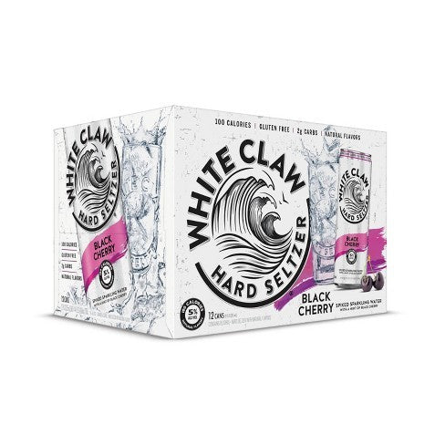 White Claw - Black Cherry Hard Seltzer Can 12pk (12 pack 12oz cans)